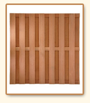 Bangkirai square fence panel.