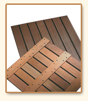 Bangkirai tile lams, 12 by 64 millimetre.